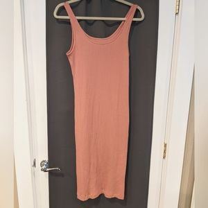 Pink Wilfred Free Ribbed Body Con Dress, M